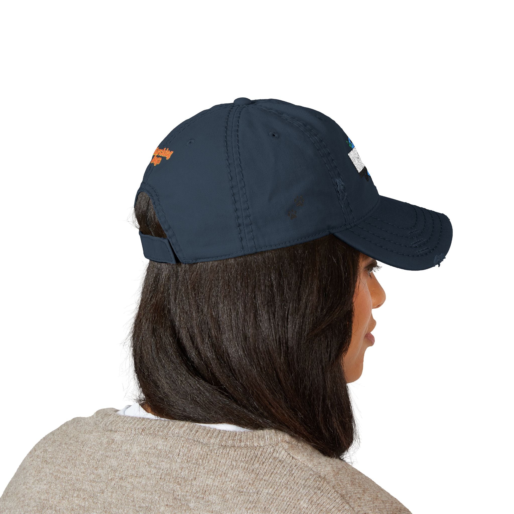 Marching Dogs 'WORLD' Distressed Dad Hat