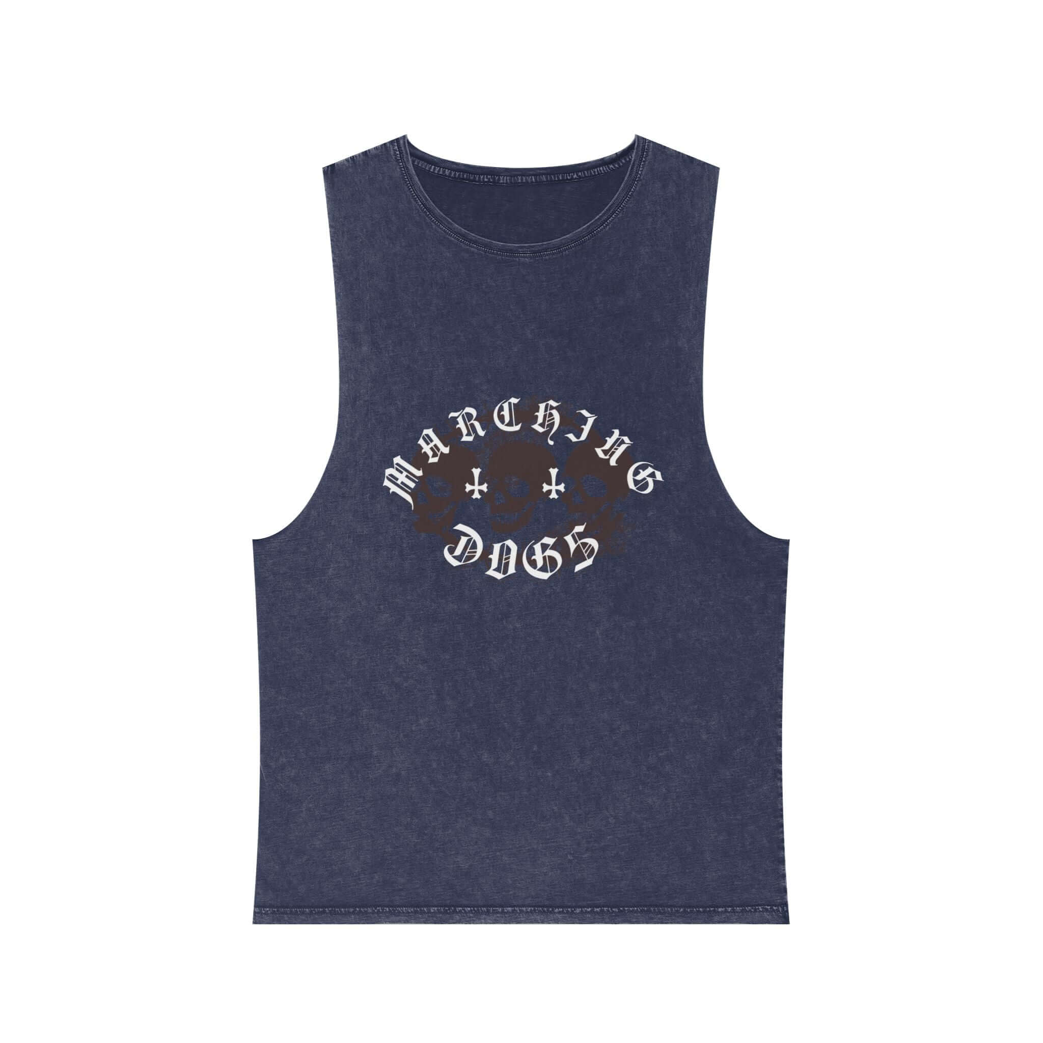 Marching Dogs "Skull n Bones" Stonewash Tank Top