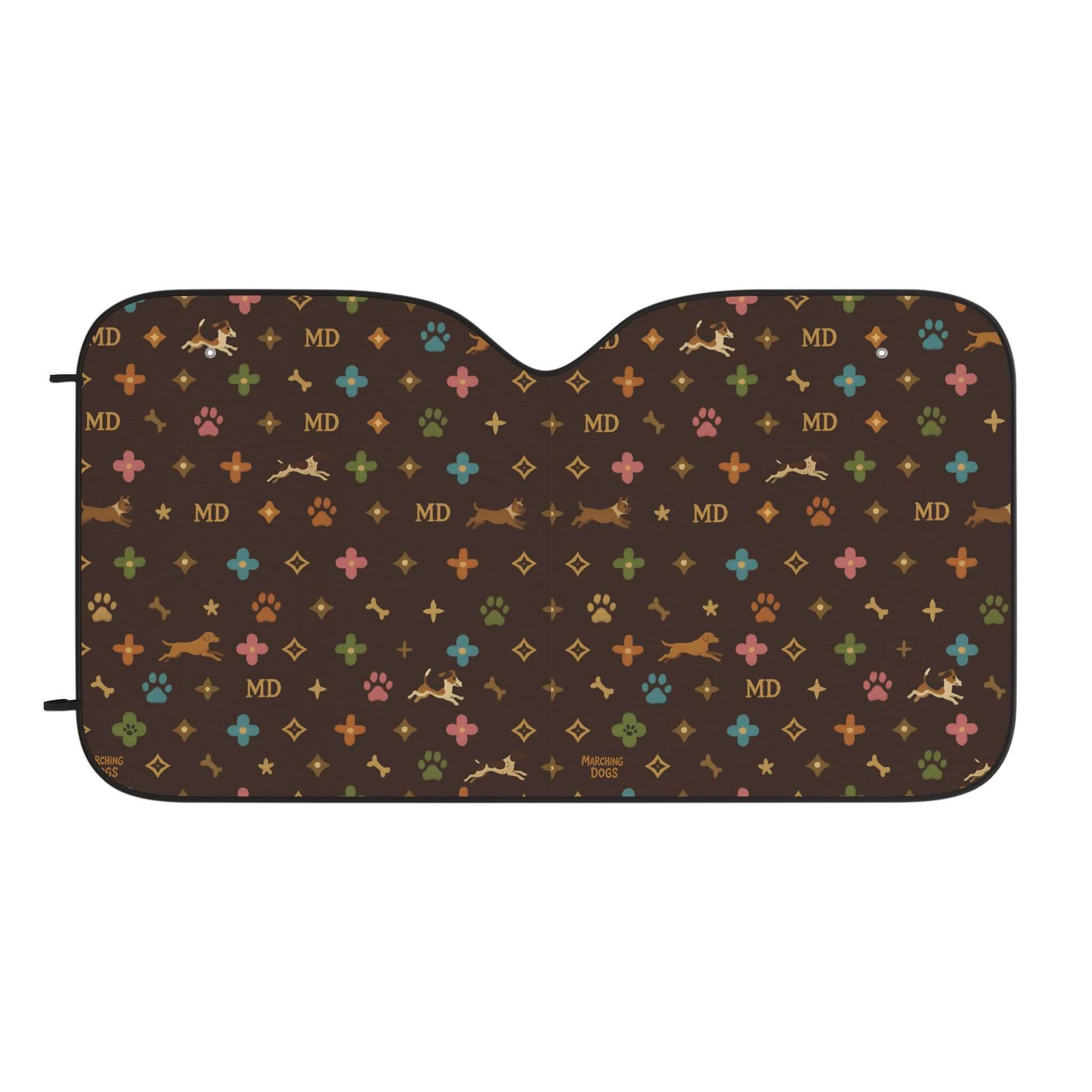 Marching Dogs Luxe Car Sun Shade
