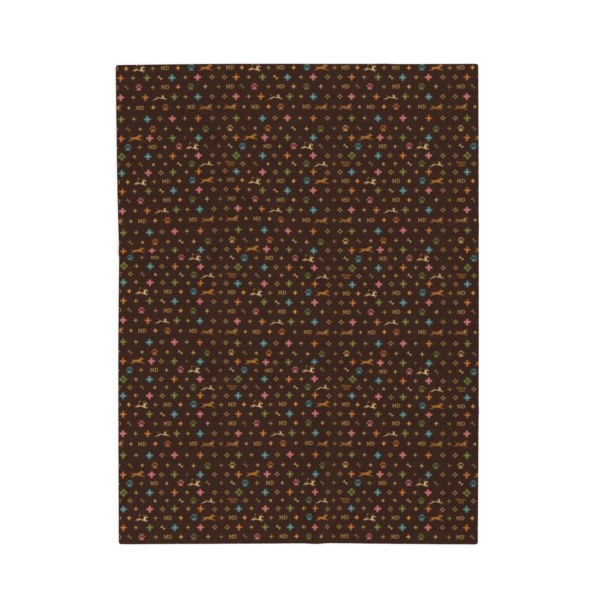Marching Dogs Luxe Velveteen Plush Blanket