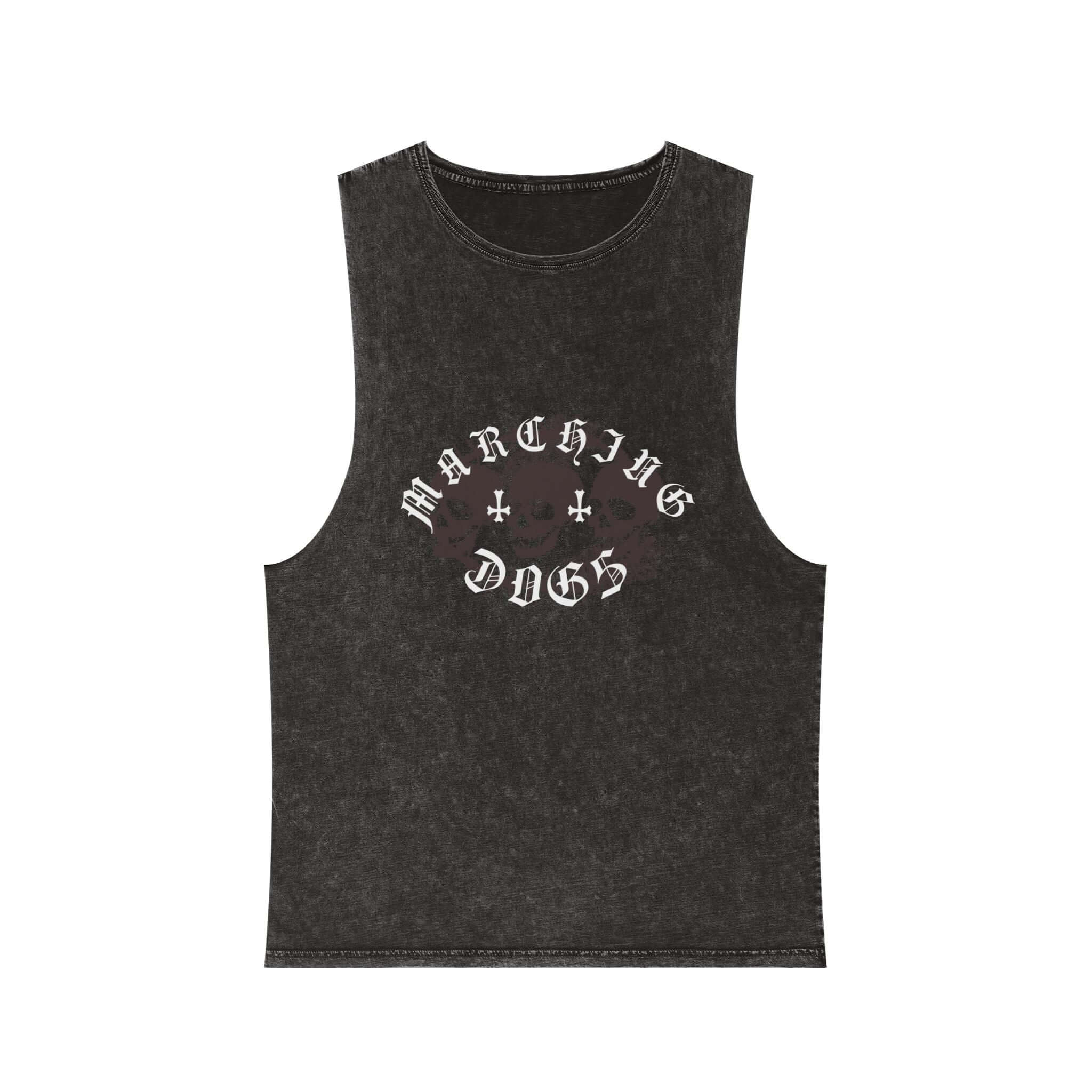 Marching Dogs "Skull n Bones" Stonewash Tank Top