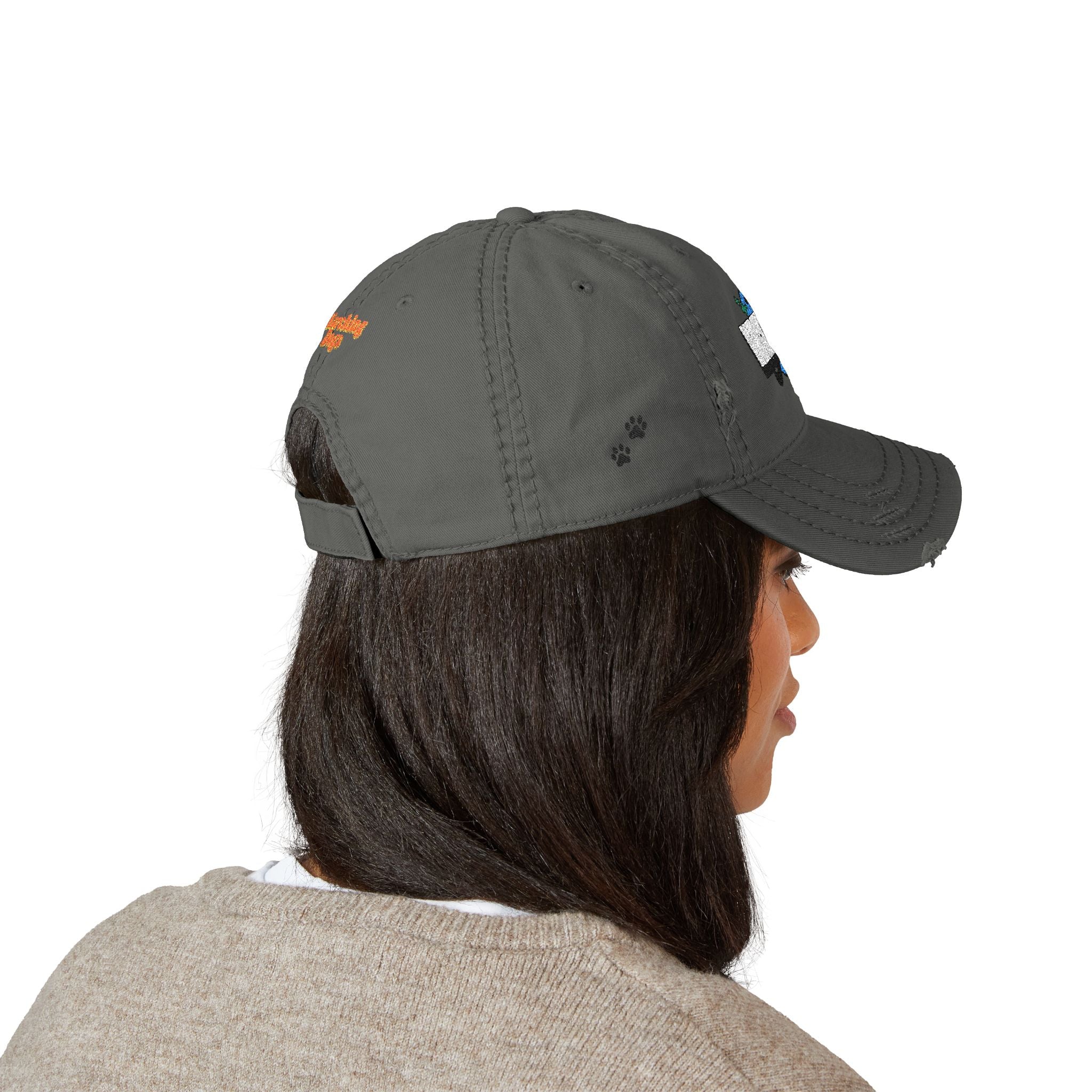 Marching Dogs 'WORLD' Distressed Dad Hat
