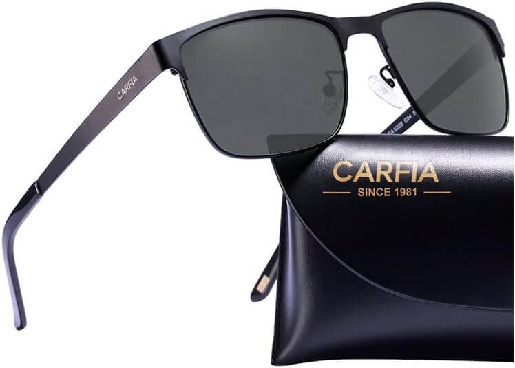 Metal Mens Sunglasses Polarized UV400 Protection for Driving Fishing Hiking Golf Everyday Use CA5225