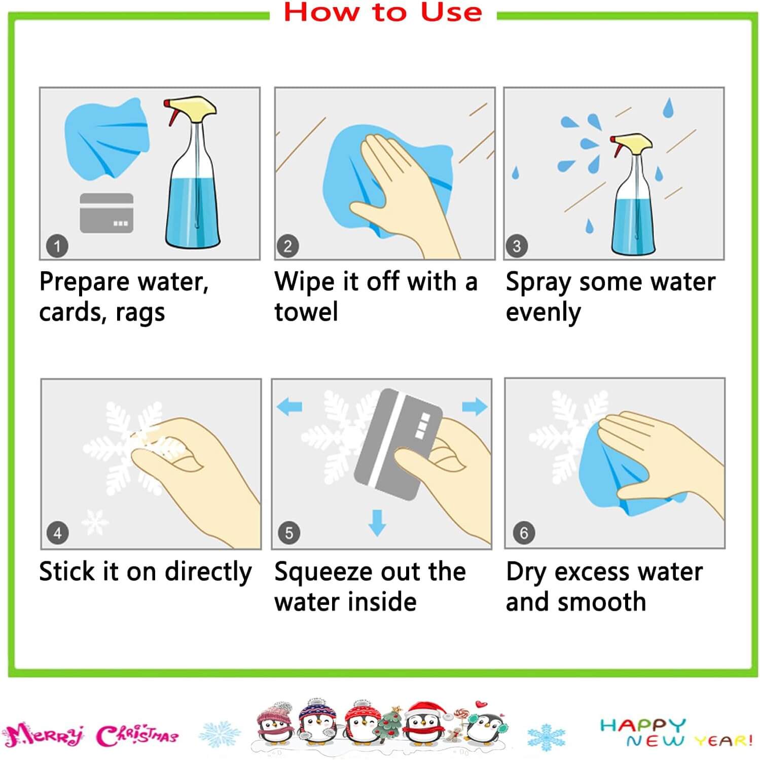 Snowflake Window Clings for Glass Windows