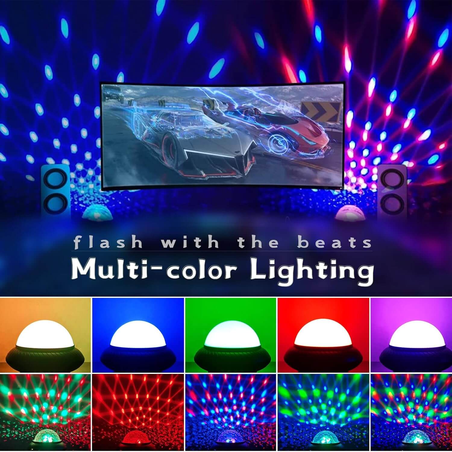 Gamer LED Lights Gamer Gifts Room Decor for Boys, Gaming Lights Multiple Colors 2-in-1 Effect for Gaming Setup 2 Packs/Set