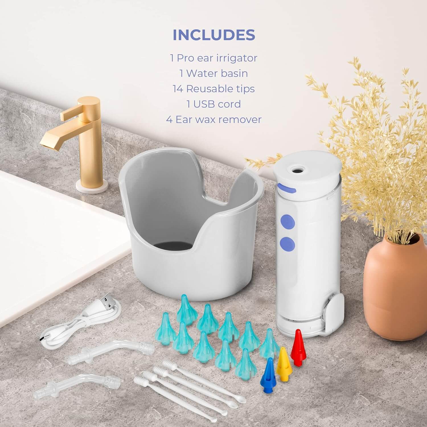 Kit eléctrico de eliminación de cera para oídos Boryan