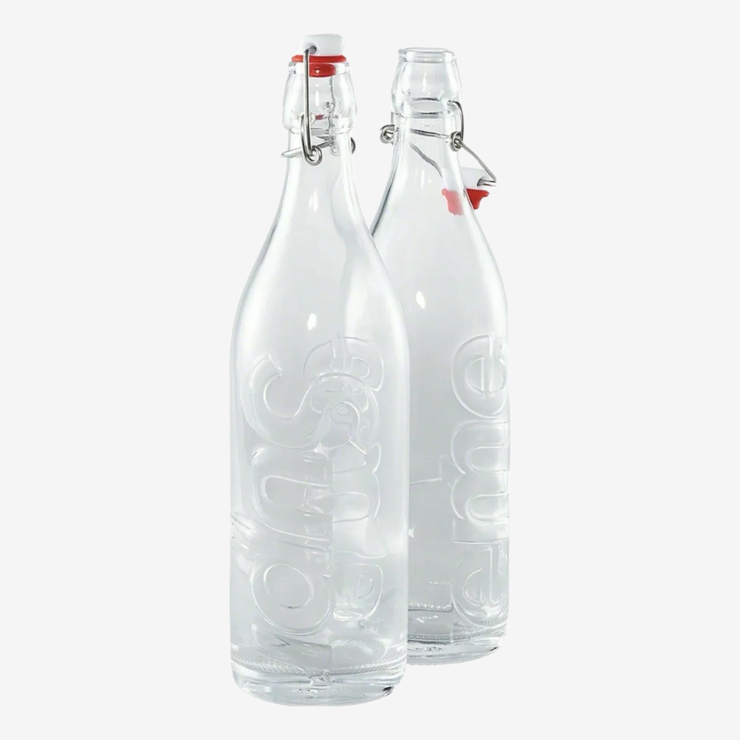 Botella Supreme Swing Top de 1,0 L (juego de 2) transparente