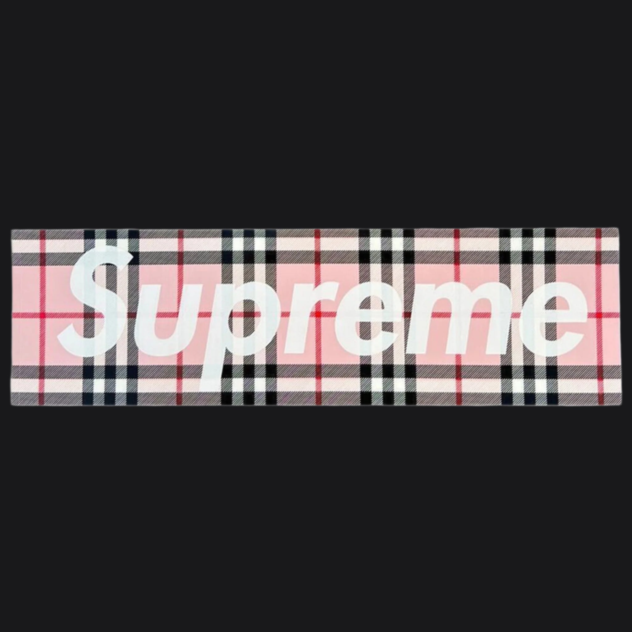Logotipo de la caja Supreme x Burberry Pegatina