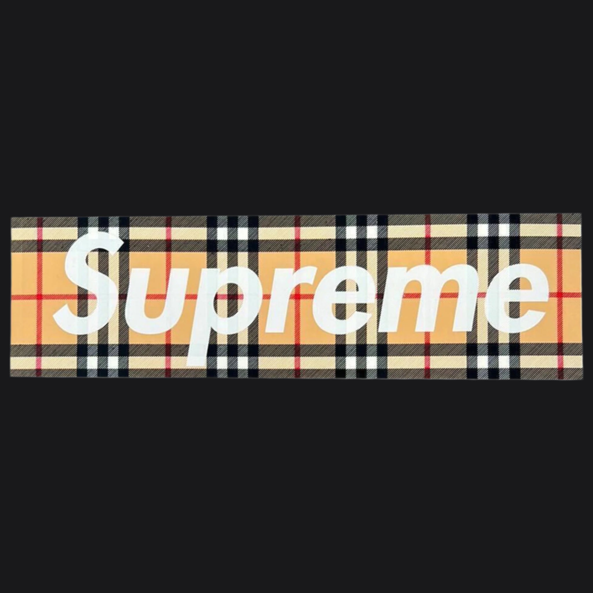 Logotipo de la caja Supreme x Burberry Pegatina