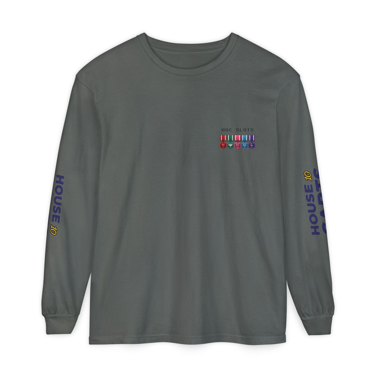 HOC 10YR 'HOC SLOTS VET' - Unisex Garment-dyed Long Sleeve T-Shirt