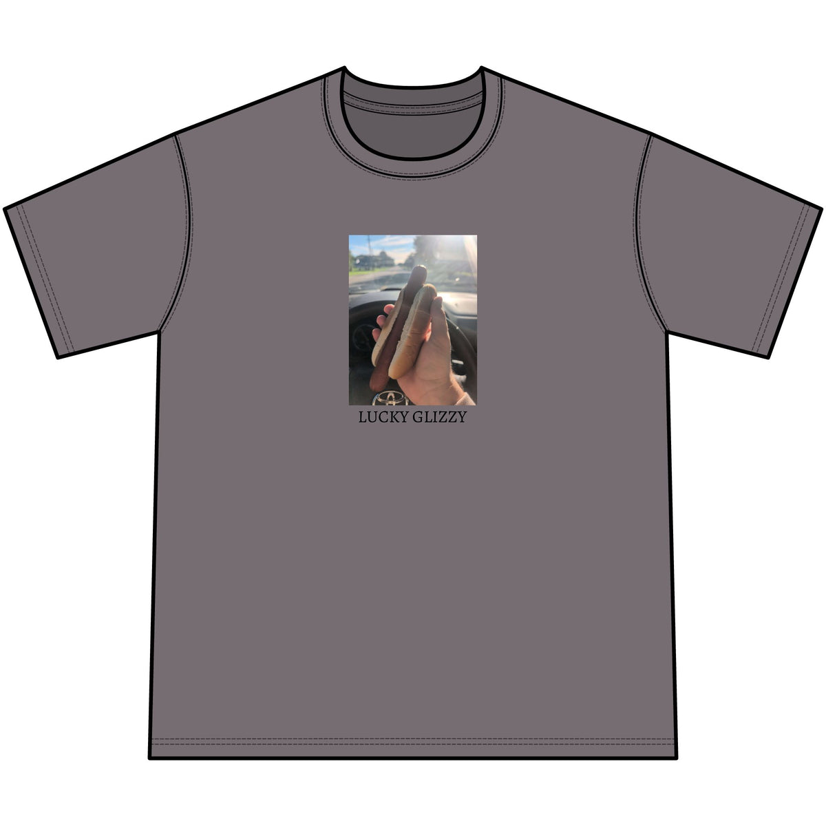 HOC 10YR 'LUCKY GLIZZY' - Unisex Vintage Mineral Washed T-Shirt