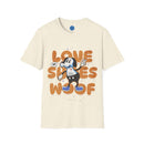 "Love, Shoes, Woof" T-Shirt