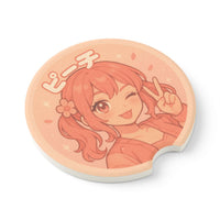 PEACH Girl Soapstone Car Coaster