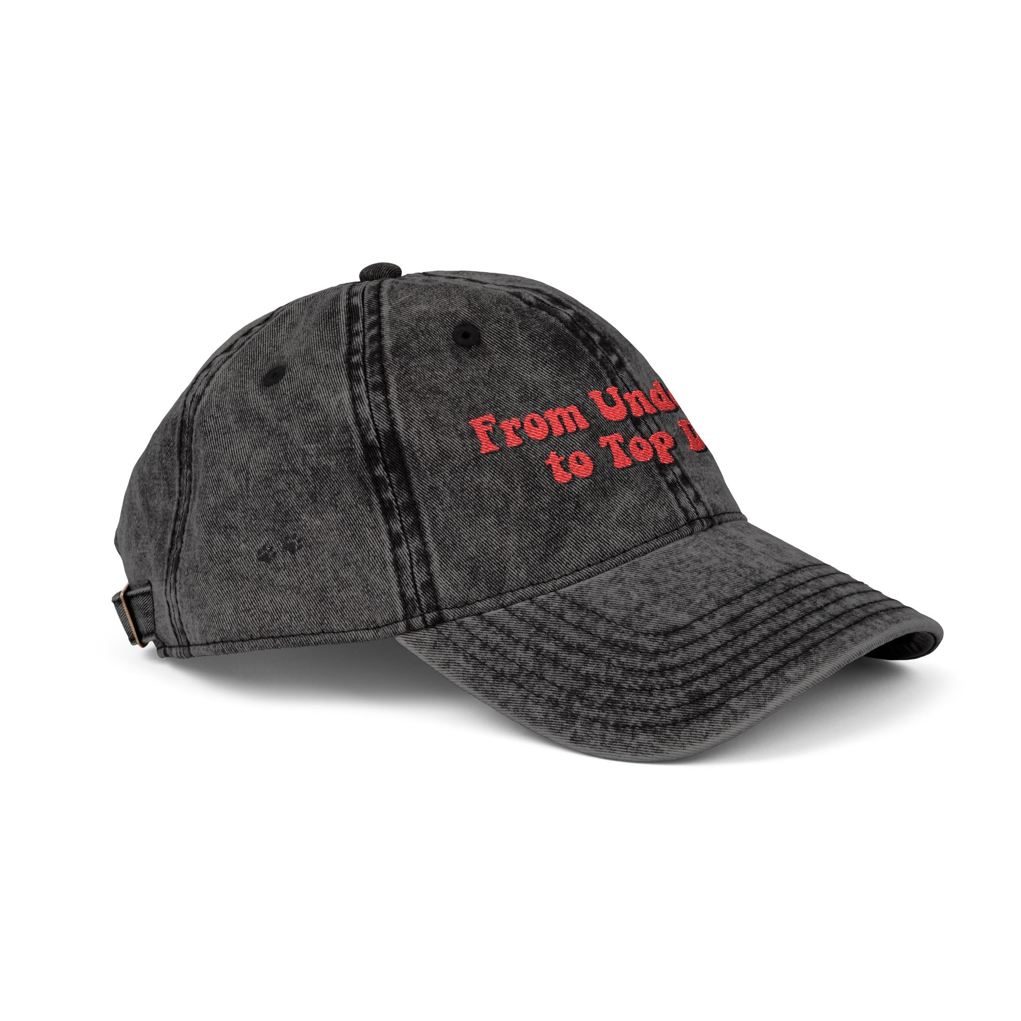 'From Underdog to Top Dog' Embroiderd Vintage Cap