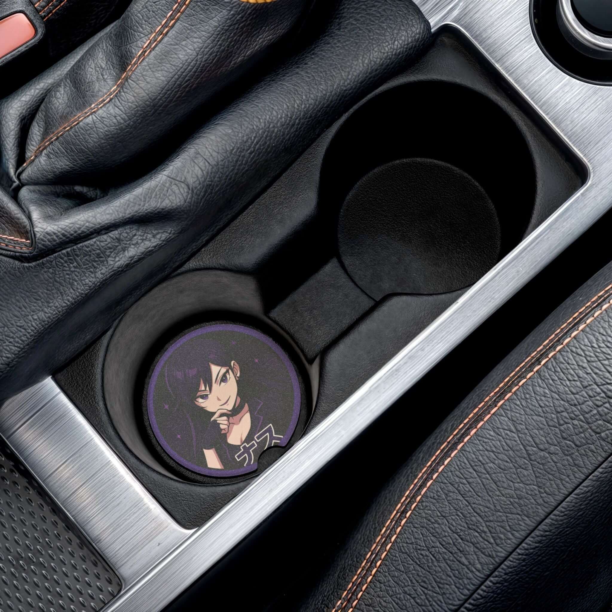 EGGPLANT Girl Soapstone Car Coaster