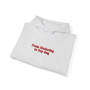 'From Underdogs to Top Dogs' Embroidered Hooded Sweatshirt