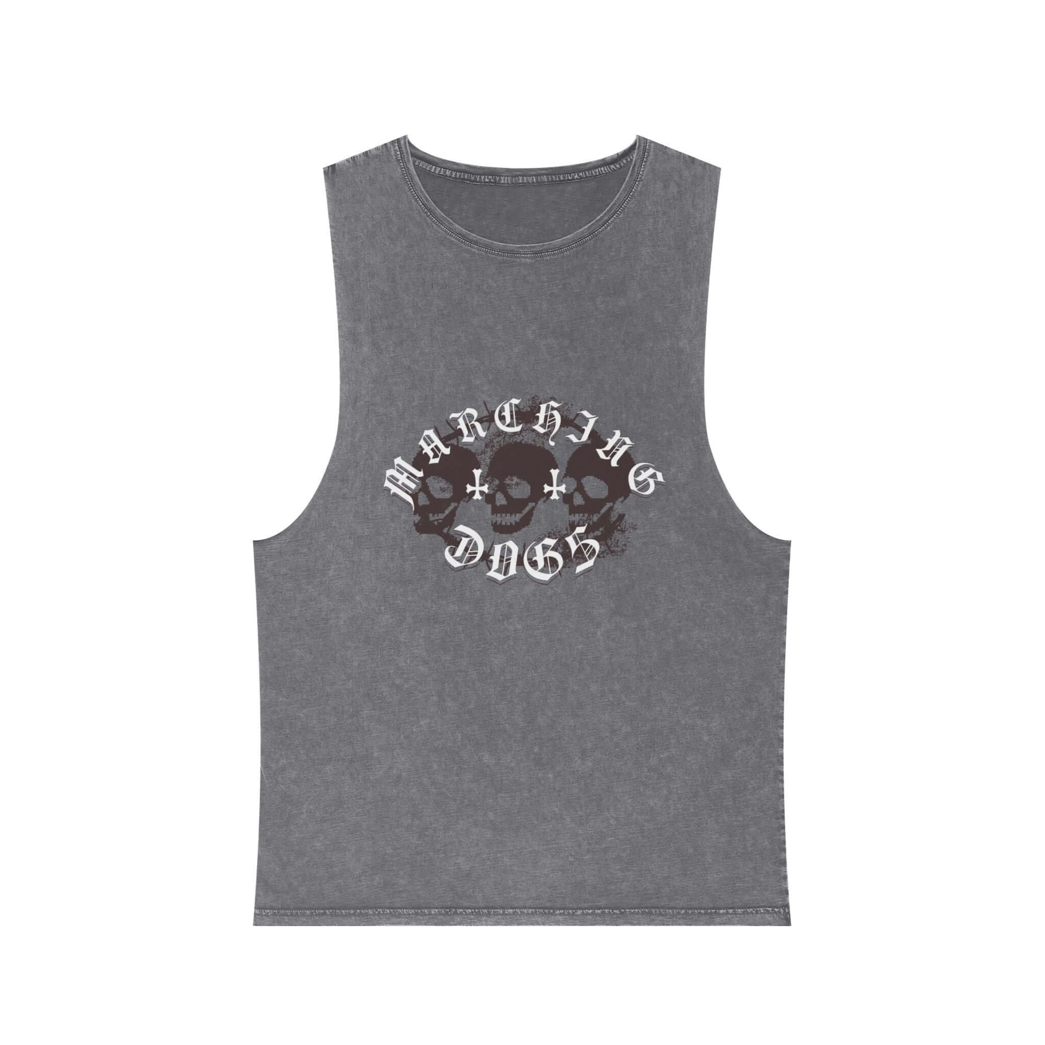 Marching Dogs "Skull n Bones" Stonewash Tank Top