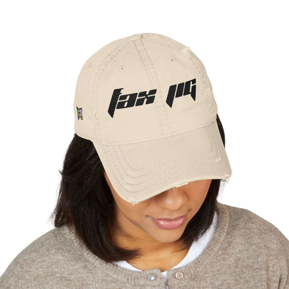 HOC 'FAXJIG'- Distressed Dad Hat (Embroidery)