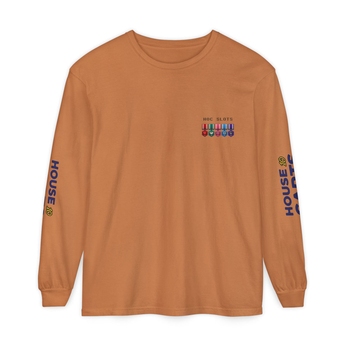 HOC 10YR 'HOC SLOTS VET' - Unisex Garment-dyed Long Sleeve T-Shirt