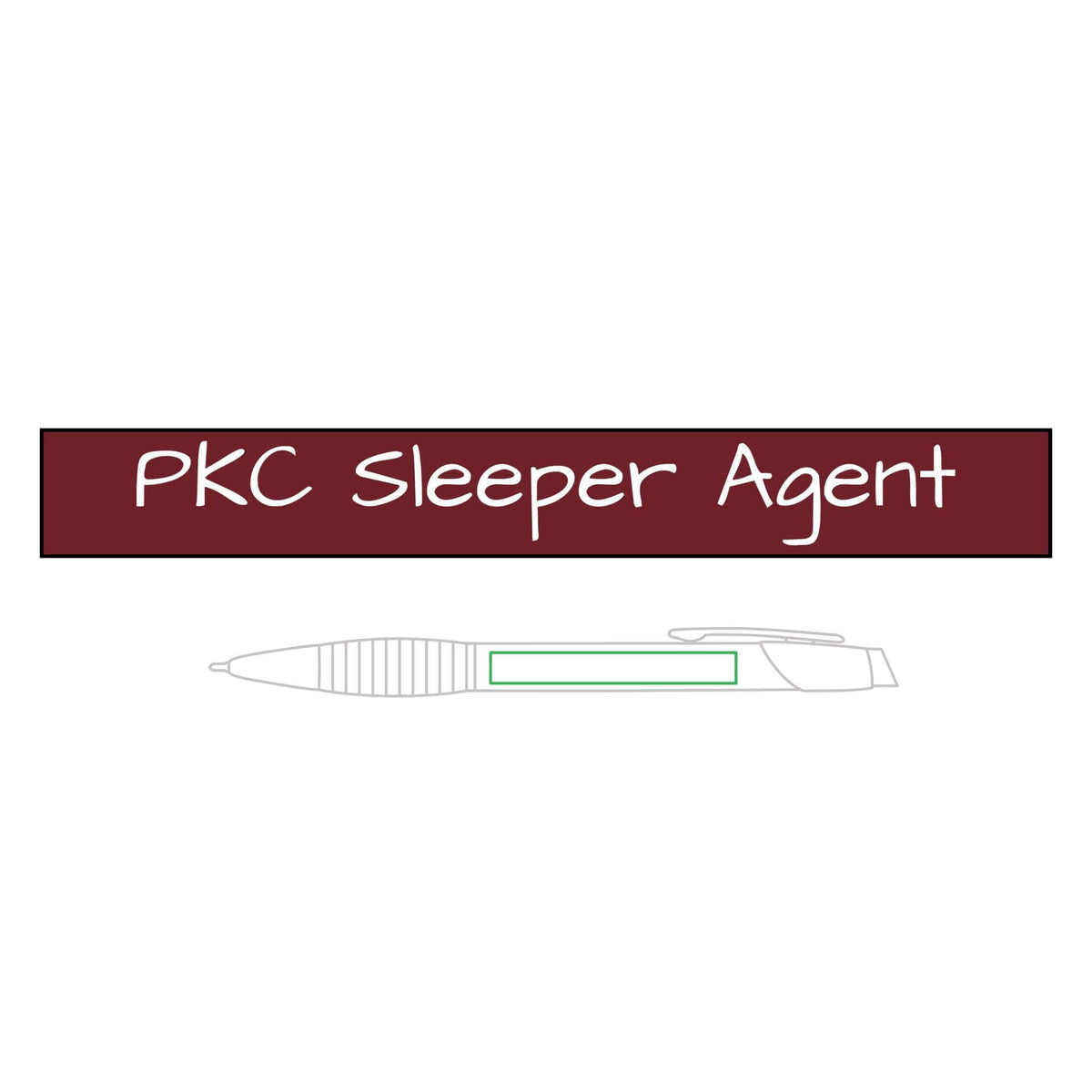 HOC 10YR 'Sleeper Agents' - Brass Ballpoint Pen with Gripper (Engraving)