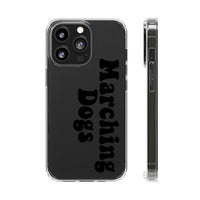 Marching Dogs (Black) Clear Case