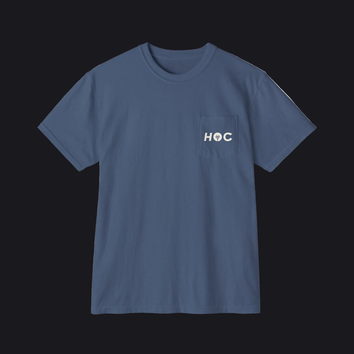 HOC 'PLUG' - Unisex Garment-Dyed Pocket T-Shirt