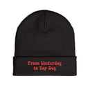 'From Underdog to Top Dog' Embroidered Knit Beanie