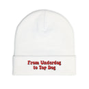 'From Underdog to Top Dog' Embroidered Knit Beanie