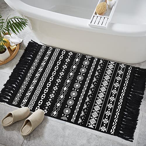 Alfombra de baño boho 2'x3' 