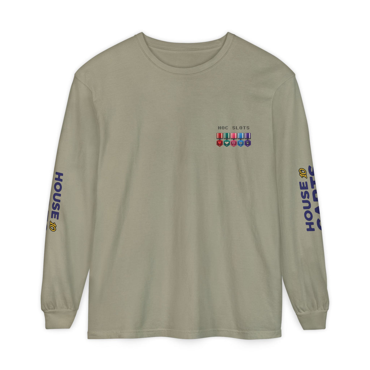 HOC 10YR 'HOC SLOTS VET' - Unisex Garment-dyed Long Sleeve T-Shirt