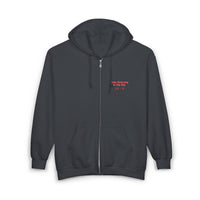 'Fom Underdogs to Top Dogs' Embroidered Zip Hoodie