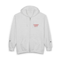 'Fom Underdogs to Top Dogs' Embroidered Zip Hoodie