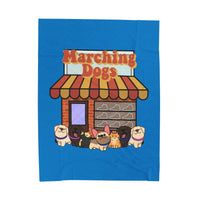 Marching Dogs Plush Blanket