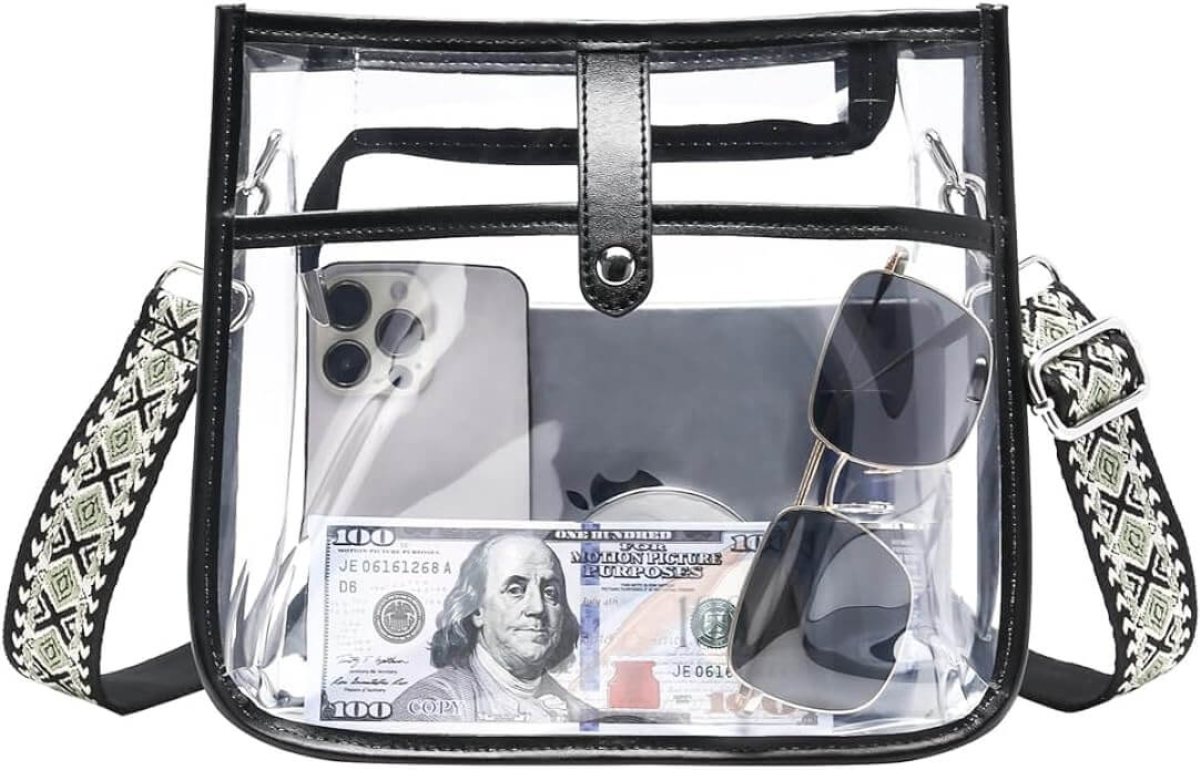 INIAT Bolso bandolera transparente Stadium