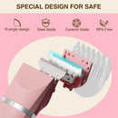 Bikini Trimmer for Women - 2 in 1 Electric Lady Pubic Hair Private Area Legs Arms Removal Personal Elecrtric Razor Shaver Rechargeable with Snap-in Ceramic Blades, Wet and Dry Use,Pink