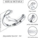 Anillo de abrazo de plata de ley 925