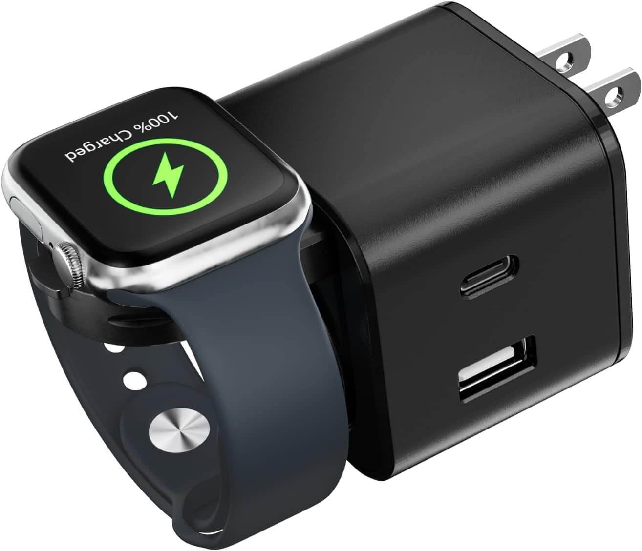 Bloque de carga Apple con cargador de reloj incorporado 
