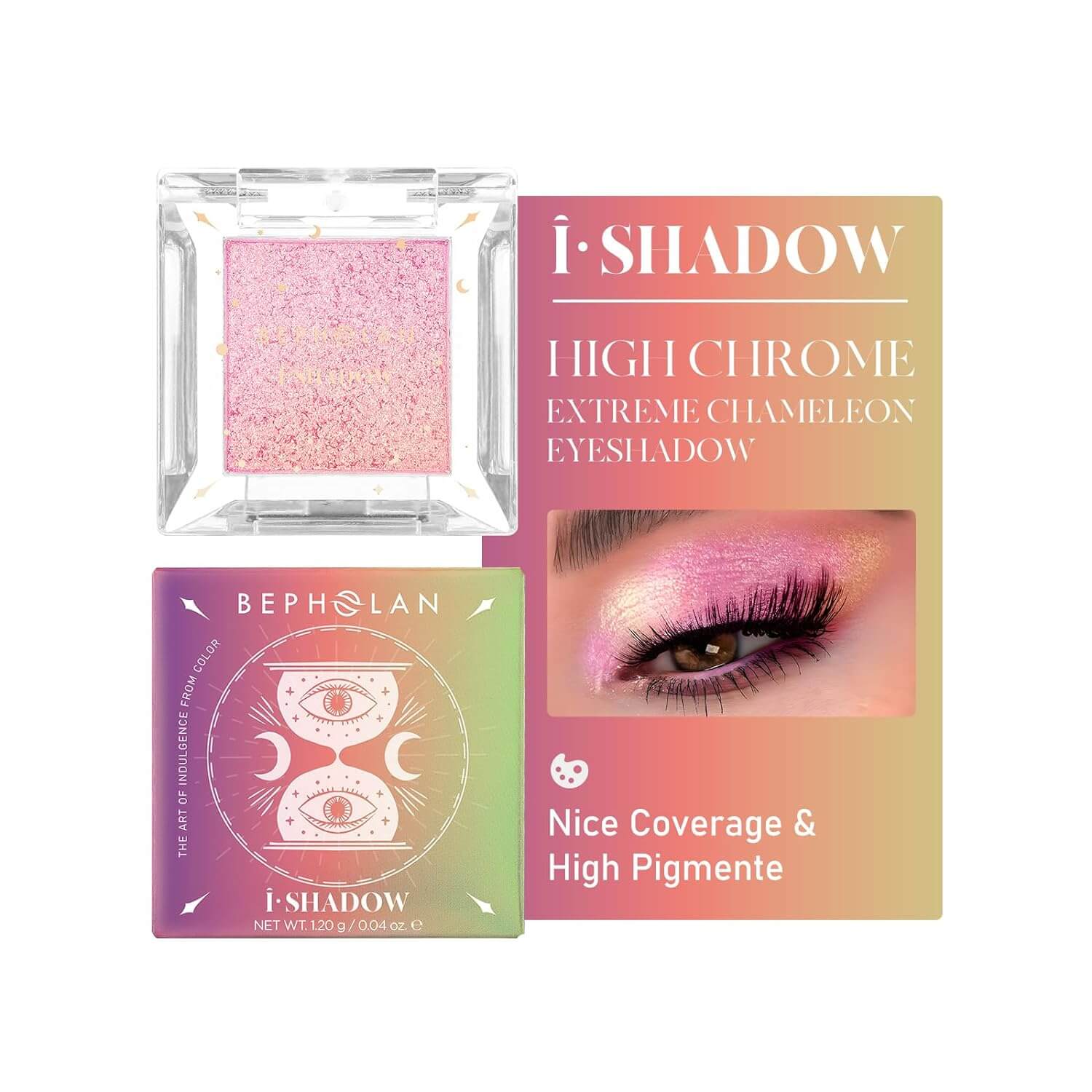 Single Pink Glitter Eyeshadow Palette