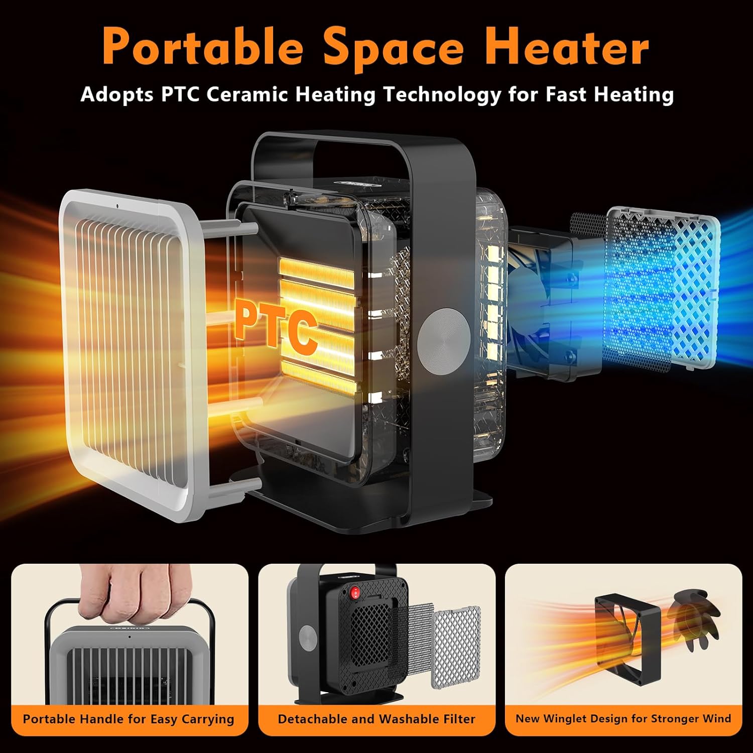 Portable Small Electric Heater