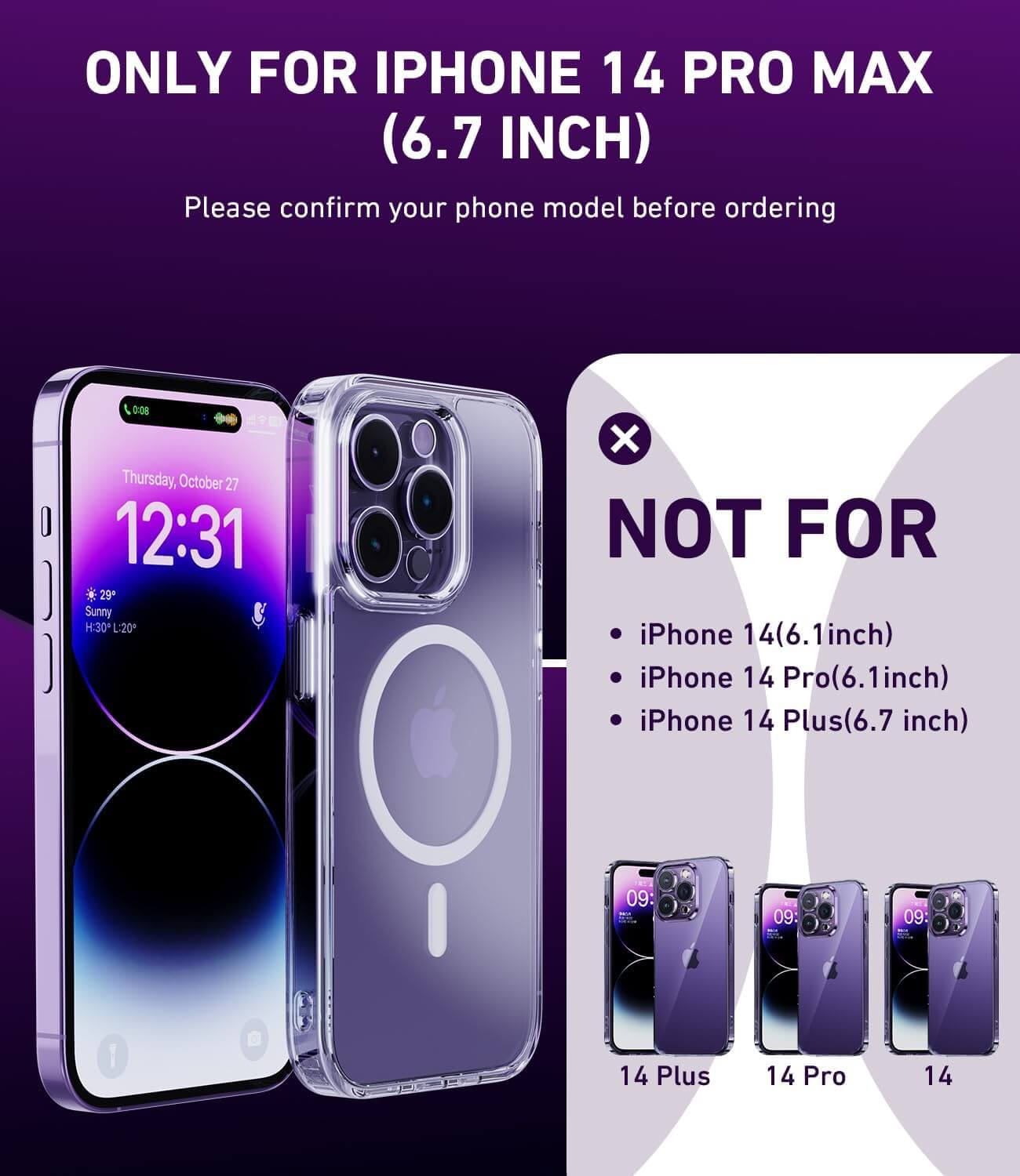 Funda a prueba de golpes para iPhone 14 Pro Max 