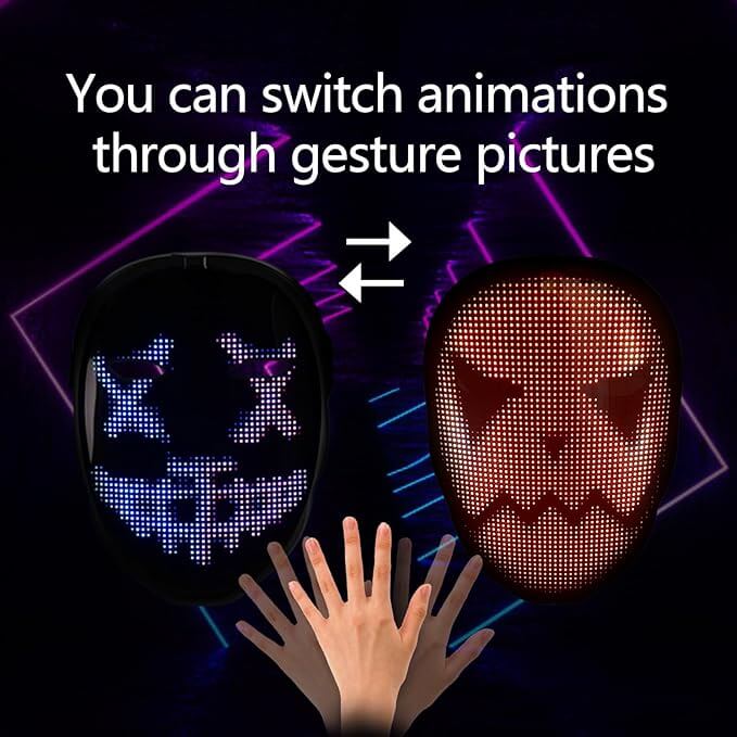 Máscara LED para niños para Halloween 