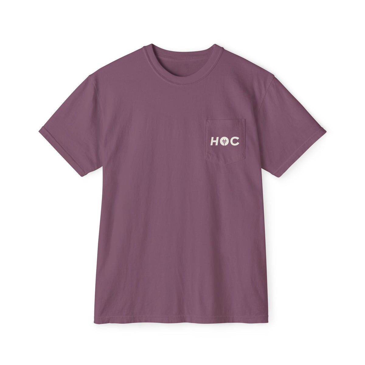 HOC 'PLUG' - Unisex Garment-Dyed Pocket T-Shirt