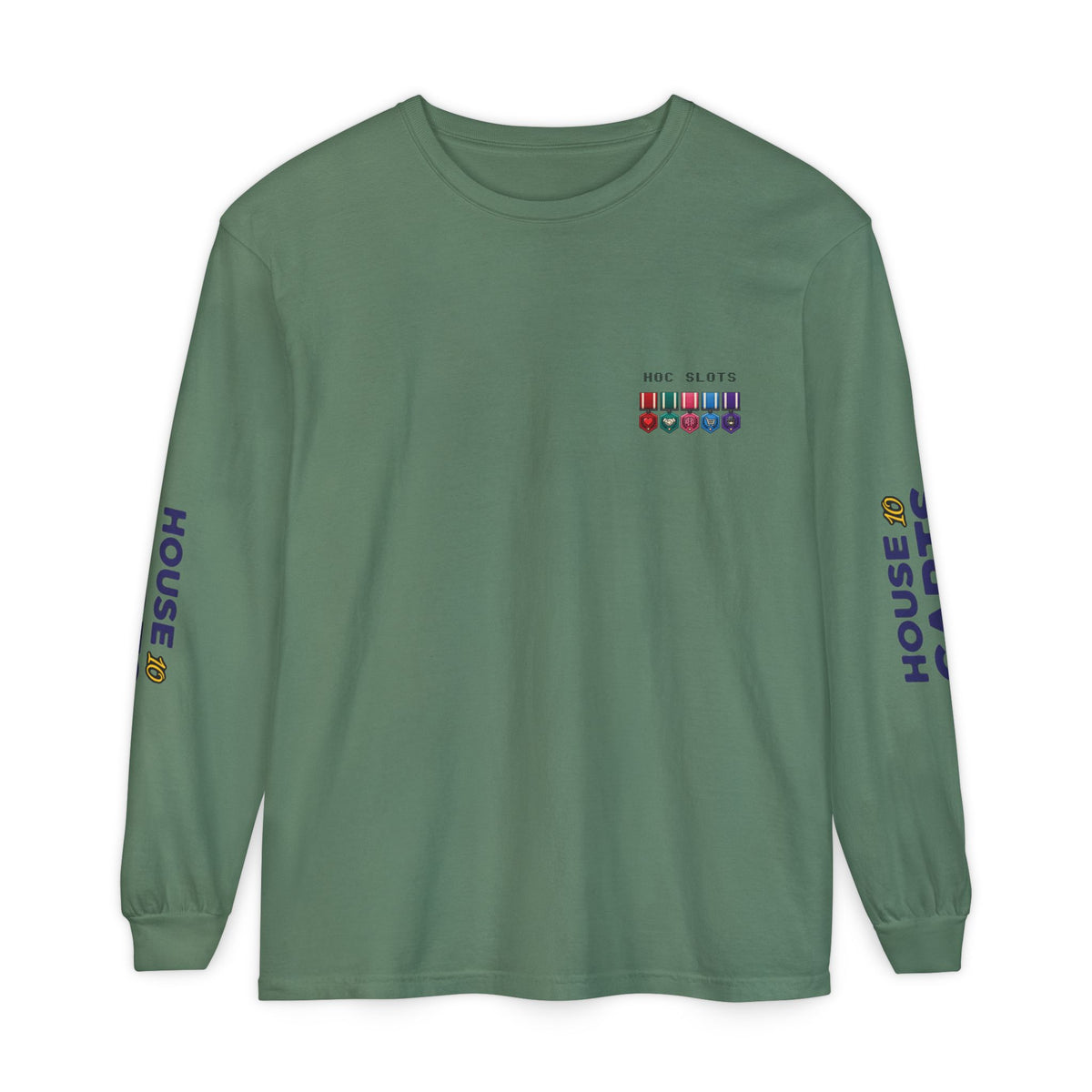 HOC 10YR 'HOC SLOTS VET' - Unisex Garment-dyed Long Sleeve T-Shirt