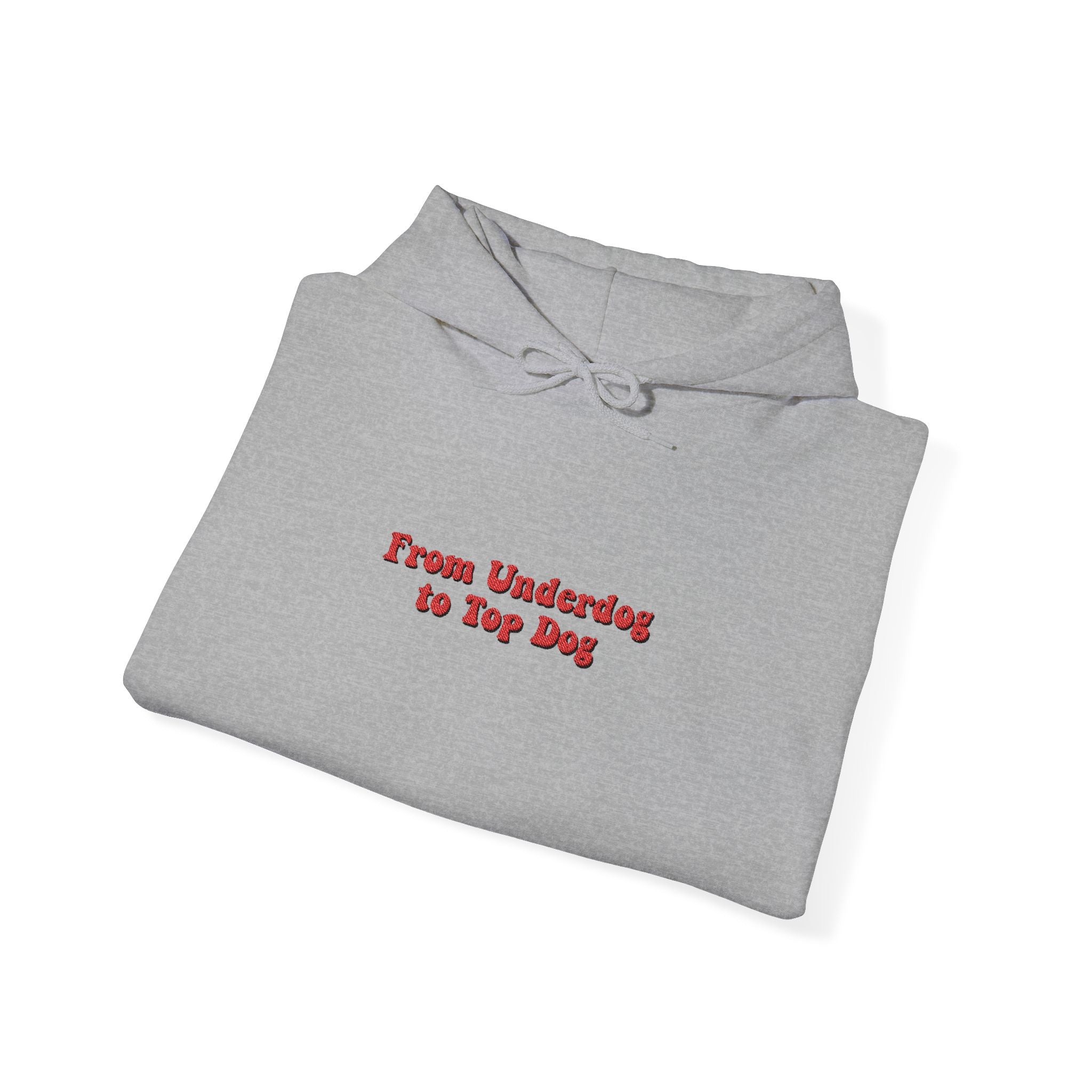 'From Underdogs to Top Dogs' Embroidered Hooded Sweatshirt
