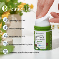 Retinol Cream for Face - Anti Aging Face Moisturizer with Collagen & Hyaluronic Acid - Day & Night Face Cream for Women and Men