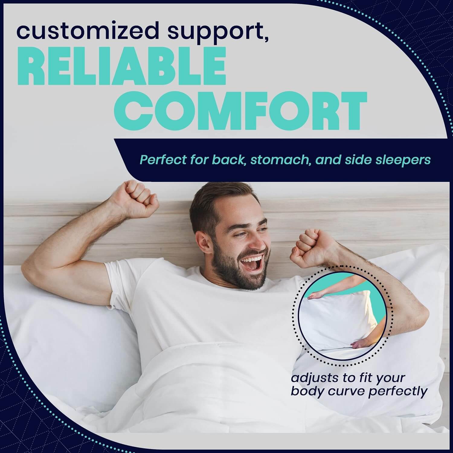 Memory Foam Pillows - Pack of 2