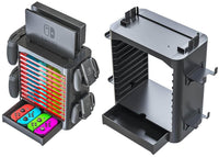 Game Storage Tower Compatible With Nintendo Switch, Nintendo Switch Stand Holder, Game Disk Rack, Controller Organizer, Switch Holder Stand for Gamers (Black)