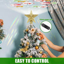 Adorno para árbol de Navidad con luz de proyección giratoria 