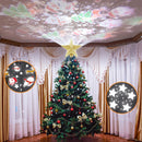 Adorno para árbol de Navidad con luz de proyección giratoria 
