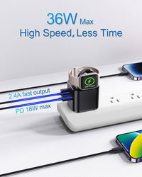 Bloque de carga Apple con cargador de reloj incorporado 